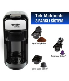 Resim Fantom Mıxpresso Ks 1450 Espresso Makinesi Siyah 