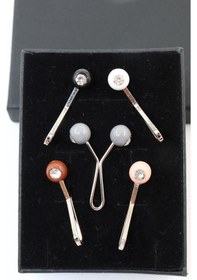 Resim Numetal 5li Taşlı Şal Eşarp Klipsi. Eşarp Klipsi. Şal Klipsi. Türban Klips. Başörtü Klips. Şal Eşarp Klipsi Gümüş Gri 