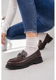 Resim Nesilshoes Nesil Shoes Fncy 819 Kahve Maskulen Kadın Lofer 