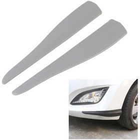 Resim Sones 1 Çift Araba Düz Renk Silikon Tampon Şeridi, Stil: Kısa Gri 
