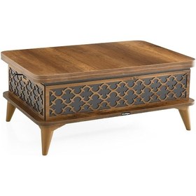 Resim Akıllı Laptop Sehpa Yemek Masası Orta Sehpa Ceviz - Antrasit 