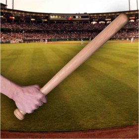 Resim Iki Adet Dayanıklı ve Uzun Ömürlü Doğal Ahşap Beyzbol Sopası Seti 