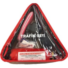 Resim Misda Store Seti ve Kuru Kimyevi Tozlu%40 Map Abc Araç Yangın Söndürme Tüpü 1 kg 