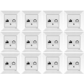 Resim Viko Meridian 12 Adet Nümeris Telefon Prizi Çerçeveli 