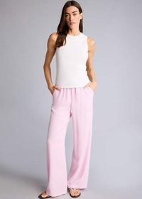 Resim DeFacto Wide Leg Cepli Yüksek Bel Standart Boy Keten Karışımlı Pantolon 