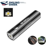 Resim SMILING SHARK 617A G3 Mini El Feneri, LED Süper Parlak Fener Işığı, 3 Mod, USB Şarj Edilebilir, Güç Bankası, Cep ve Taşınabilir El Feneri, Açık Kamp, Yürüyüş için 