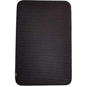 Resim Cattie Altıgen Model Kum Toplayıcı Fonksiyonel Kedi Paspası Large Siyah 50x75 Cm 