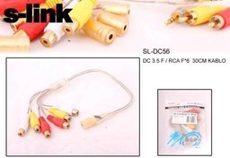 Resim SL-DC56 3.5mm Stereo 6lı Ses Çoklayıcı S-Link