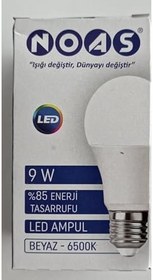 Resim Noas 9W LED Ampül, E27 Duy, Beyaz Işık, 10 Adet 