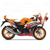 Resim Honda Cbr 250 R Sticker Set Kırmızı Repsol Turbo Shark (2014-2016 