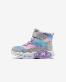 Resim Skechers İnfinite Heart Lights - Lovin Hearts Küçük Kız Çocuk Gri Işıklı Bot 303054n Smlt Gri 