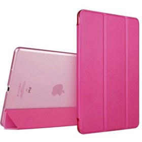 Resim Pilanix Apple Ipad Pro 9.7 Kılıf Standlı Kapaklı Arkası Şeffaf Sert Smart Case Pembe 