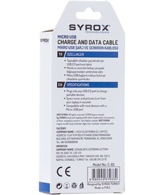 Resim Syrox 2.0A Mıcro Usb Şarj Ve Data Transfer Kablosu C65 (488764019) 