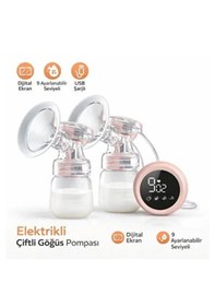 Resim Lüx Çift Elektrikli Göğüs Pompası X Elektrikli Süt Pompası Isüt Sağma Makinesi I Anne Sütü Sağma Pompası 