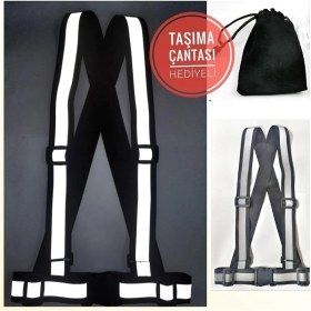 Resim Caro (145) Motosiklet - Bisiklet Reflektörlü Yelek - Motorsiklet Reflektörlü Yelek Scooter Yelek ile Uyumlu 