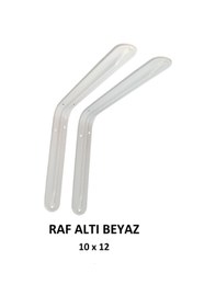 Resim Metal Boyalı Lüx Beyaz Raf Altı 10x12 - (2 Adet) 