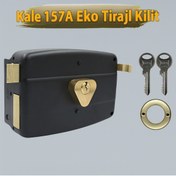 Resim KALE 157 A Eco Demir Kapı Bahçe Kapısı İçin Dıştan Takmalı Tirajlı Kilit Karşılıksız 