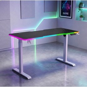 Resim Karr Gaming G-Flex Elektrikli Yükseklik Ayarlı RGB Aydınlatmalı Oyuncu Masası - 160x80 - Siyah 