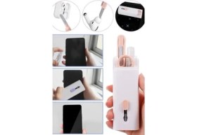 Resim Storemax 7'si 1 Arada Elektronik Temizleme Kiti, Klavye, Pro, Kulaklık, Laptop ve Telefon Için Fırçalı Temizleyici Set (Pembe) 
