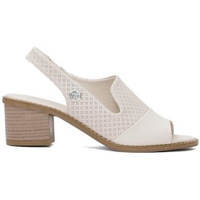 Resim Mammamia D25ys-2840 Kadın Hakiki Deri Topuklu Sandalet Kemik Kemik 