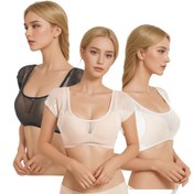 Resim 3 adet Kadın Nefes Alabilen Hızlı Kuruyan Spor Sütyeni - Koltuk Altı Ter Pads ile Hafif File Yoga Koşu Tank Topları, Yarı Şeffaf Nem Çekme Tasarımı, Spor Salonu, Eğitim ve Açık Hava Aktiviteleri için, Makinede Yıkanabilir Tekrar Kullanılabilir Alt Teli Olmayan Konfor Fit, Egzersiz Giysileri, Minimalist Tarz, Semitransparan Malzeme, Ter Direnci 