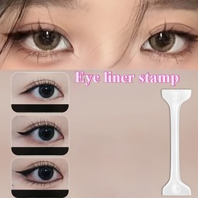 Resim Başlangıç Seviyesi İçin Tek Tıklamalı Eyeliner Damga Aracı, Simetrik Kedi Gözü Şablonu - Makyaj Yeni Başlayanlar ve Hızlı Günlük Bakım için İdeal 