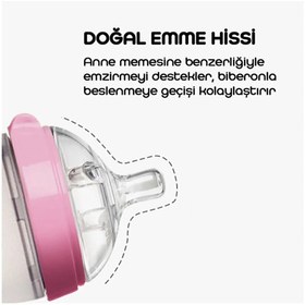Resim Comotomo - Antikolik Silikon Biberon 250ml Yeşil - Orta Akışlı (3-6 Ay) 