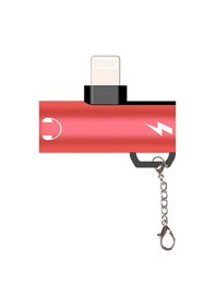 Resim Ally Lightning to Dual Lightning Dönüştürücü Adaptör Kırmızı 