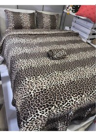 Resim Leopar Desenli Battal Boy Pike 220x240 Cm Cesur Tarz, Hafif Konfor Çok Renkli 