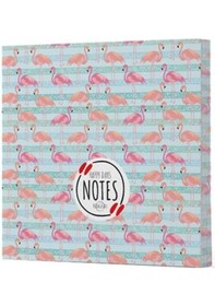 Resim Flamingo 1 Çizgisiz Defter Yan Baskılı Siyah 