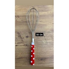 Resim Paslanmaz Çelik Metal Çırpma Teli – Yumurta, Kek ve Hamur Karıştırma Mutfak Aleti 30 cm 