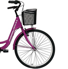 Resim Bisan Sorrento-s Şehir Bisikleti 36cm V 24 Jant 7 Vites Mor Beyaz Mor - Beyaz 