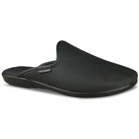 Resim Ceyo Pierro-10 Erkek Cilt Önü Kapalı Terlik Siyah 