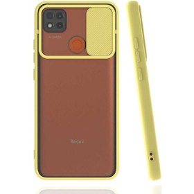 Resim Goocamp Redmi 9c Kılıf Lensi Kapak - Sarı Sarı 