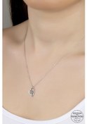 Resim Union Swarovski Zirconia Kadın Kalpgözü Tektaş Gümüş Kolye 
