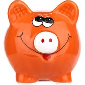 Resim Kosona Seramik Kuşağı Kumbara - Kartoon Domuz Desenli, 4 Renk Seçeneği, Ev Dekoru Ve Hediye Seçeneği, Altı Çıkarılabilir Reçine Tıkaçlı 
