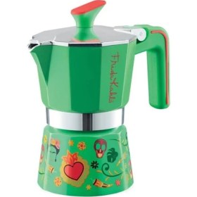 Resim Pedrini Frida Kahlo - 3 Cup Moka Pot Yeşil 