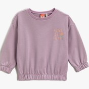 Resim Kız Bebek Baskılı Sweatshirt Pamuklu 