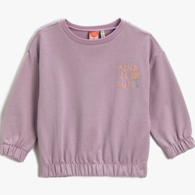 Resim Kız Bebek Baskılı Sweatshirt Pamuklu 