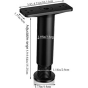 Resim Masa Yükseltme Yük Taşıyan Ayarlanabilir Yatak Kiriş Desteği Rulman Braketi Zemin Koruyucu Kanepe Ayağı 15cm-25cm 