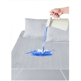 Resim Divanev Kapitoneli Sıvı Geçirmez Alez 160x200 Cm Çift Kişilik Köşe Lastikli Beyaz 