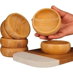 Resim 6'lı Doğal Bambu Çerezlik ve Sunum Kasesi – Şık, Sağlıklı ve Dayanıklı 