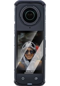 Resim Insta360 X3 Aksiyon Kamera Uyumlu 4 Adet Şeffaf Ekran Koruyucu Nano Jelatin 