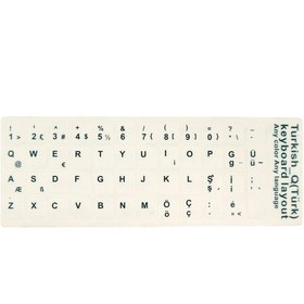 Resim Notebook Klavye Sticker Beyaz Türkçe 