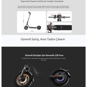 Resim Navee v50i Pro 2 Amortisörlü 50 KM Menzil 700 W TCS- IPX5 Doubleflip Elektrikli Scooter 