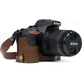 Resim MegaGear Suni Deri Kamera Kılıfı (Tek Dip) Nikon D5600, D5500 Uyumludur 