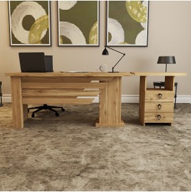 Resim Kalender Dekor Ophira-1-3 Ofis Büro Masası Takımı 