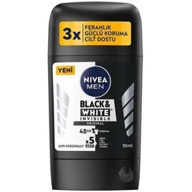Resim Nivea Men Erkek Stick Deodorant Black&White Invisible Original 50ml 