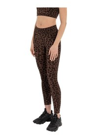 Resim Inguz Leopar Desen Seamless Toparlayıcı Tayt Kahverengi - Siyah 