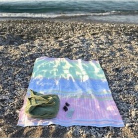 Resim Pamuklu Neon Sarı Peştamal Havlu 170x95 Cm 